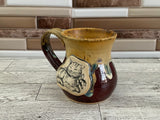 12 oz Cordovan Flux Laying Down Cat Ceramic Mug