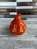 Bright Orange Ceramic Gnome