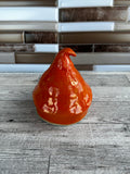 Bright Orange Ceramic Gnome