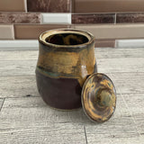 Flux over Cordovan Lidded Vessel