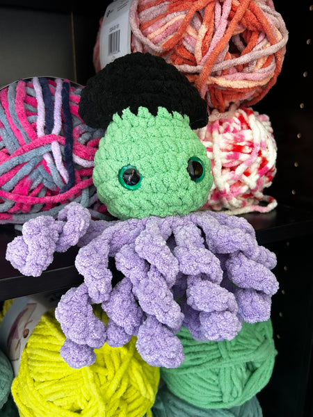 Baby Squid Crochet Plushie - Frankenstein