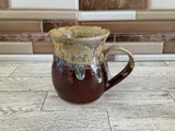 15 oz Cordovan over Light Flux Scaredy Cat Ceramic Mug