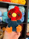 Rooster Weighted Crochet Plushie