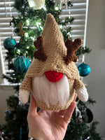 Reindeer Gnome Crochet Plushie