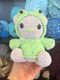 Frog Hoodie Bear Crochet Plushie