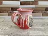 16 oz Raspberry Mist Flux Hugging Cats Ceramic Mug