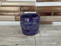 8 oz Purple Ceramic Thumb Indent Cup