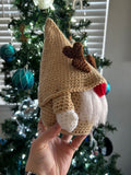 Reindeer Gnome Crochet Plushie