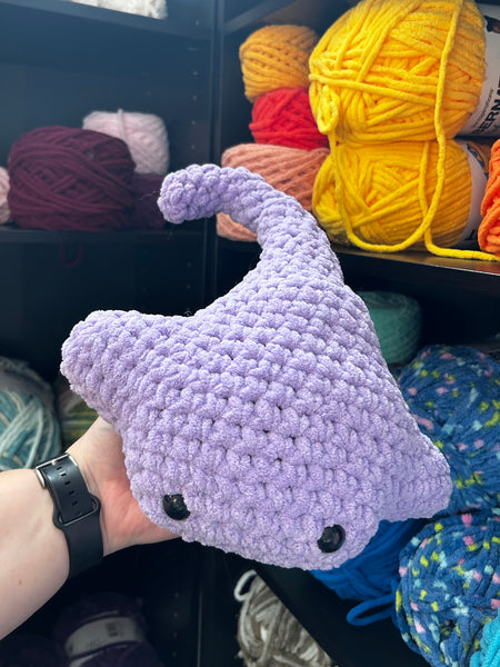 Stingray Crochet Plushie - Purple