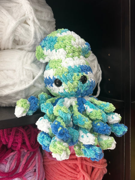 Baby Squid Crochet Plushie - Surf