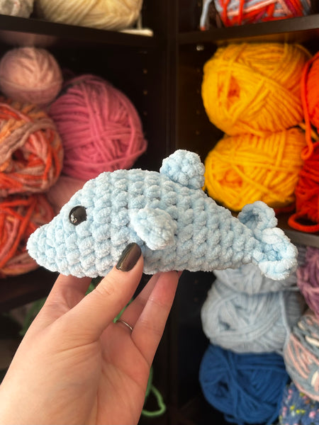 Dolphin Crochet Plushie - Light Blue