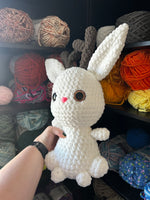 Jackalope Crochet Plushie - White