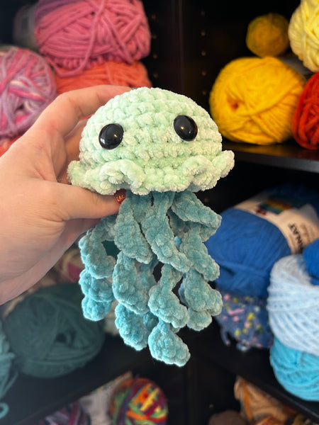 Jellyfish Crochet Plushie - Light Teal