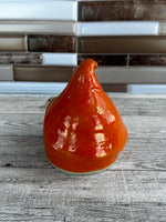 Bright Orange Ceramic Gnome