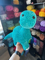 Brontosaurus Crochet Plushie - Teal