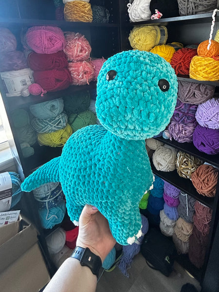 Brontosaurus Crochet Plushie - Teal