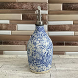 Blue Splatterware Oil Bottle