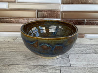 19 oz Blue Brown Ceramic Bowl