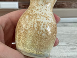 Micro Champagne over Micro Pearl Ceramic Cat Whisker Mini Vase