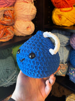 Chocolate Kiss Crochet Plushie - Blue