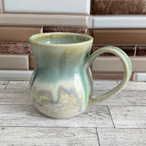 12 oz Green Tea over Micro Pearl Hugging Cats Ceramic Mug