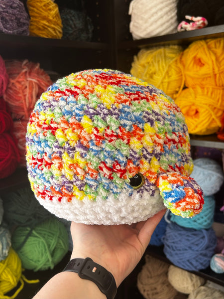 Whale Crochet Plushie - Rainbow