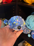 Pocket Whale Crochet Plushie - Blue Confetti