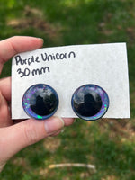 30 mm Resin Sinker Eye - Purple Unicorn