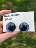 30 mm Resin Sinker Eye - Purple Unicorn