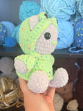 Frog Hoodie Bear Crochet Plushie