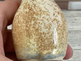 Micro Champagne over Micro Pearl Ceramic Cat Whisker Mini Vase