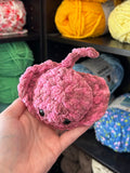 Pocket Stingray Crochet Plushie - Berry