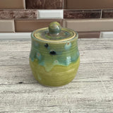 Aurora Green over Green Opal Lidded Vessel