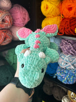 Dragon Crochet Plushie - Seaglass and Bubblegum