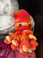 Baby Squid Crochet Plushie - Pink Lemonade
