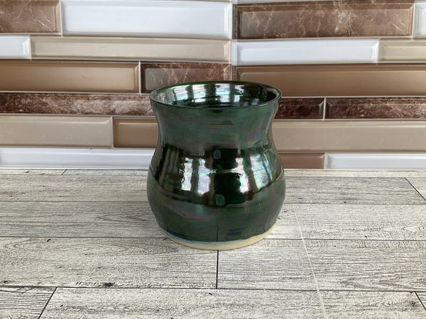 15 oz Green Iridescent Ceramic Mug