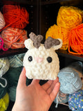 Jackalope Crochet Plushie - White