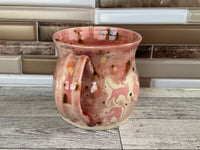 19 oz Amaryllis Pink Cat Ceramic Mug
