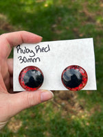 30 mm Resin Sinker Eye - Ruby Red
