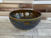 19 oz Blue Brown Ceramic Bowl