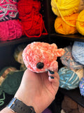 Pocket Whale Crochet Plushie - Petal Pink