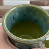 14 oz Aurora Green over Green Opal Lined Ceramic Mug