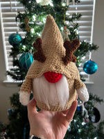 Reindeer Gnome Crochet Plushie