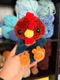 Rooster Weighted Crochet Plushie