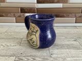 12 oz Purple Crystal Hugging Cats Ceramic Mug