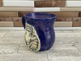19 oz Purple Crystal Sitting Cat Ceramic Mug