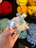 Pocket Whale Crochet Plushie - Subtle Trans Flag