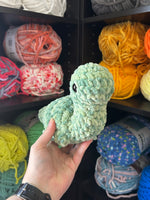 Mini Brontosaurus Crochet Plushie - Fresh Green