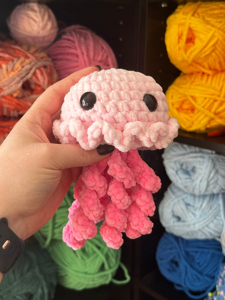 Jellyfish Crochet Plushie - Light Pink