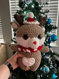 Renie the Reindeer Crochet Plushie with Heart Belly